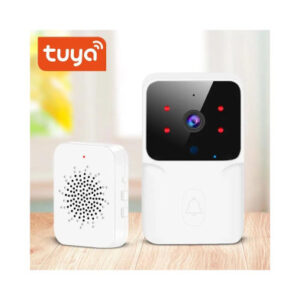 TIMBRE VIDEO PORTERO DOORBELL WIFI CAMARA Y VOZ TUYA BLANCO